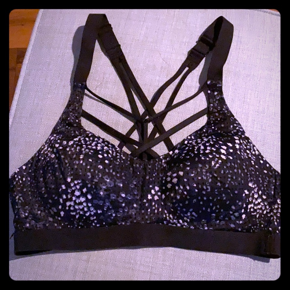 Victoria’s Secret Sports Bra! Black cross cross.